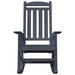 Chaise à bascule bleu marine 70x92x108 cm HDPE 