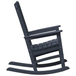 Chaise à bascule bleu marine 70x92x108 cm HDPE 