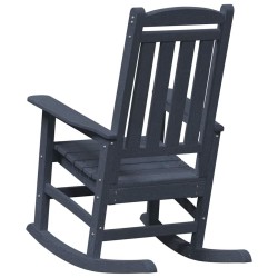 Chaise à bascule bleu marine 70x92x108 cm HDPE 