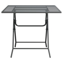 Table de jardin 80x80x72 cm Maille métallique Anthracite 