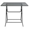 Table de jardin 80x80x72 cm Maille métallique Anthracite 