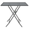 Table de jardin 80x80x72 cm Maille métallique Anthracite 