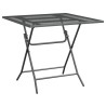 Table de jardin 80x80x72 cm Maille métallique Anthracite 