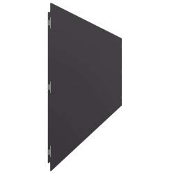 Bordures de pelouse 20 pcs noir 25x103 cm acier laminé à froid 