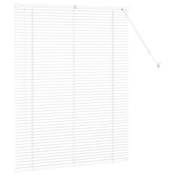 Store de Fenêtre avec des rideaux Autre Blanc 105 x 130 cm Aluminium 