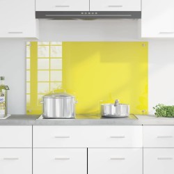 Dosseret de cuisine Jaune 100x60x0,6 cm en verre trempé 