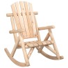 Chaise à bascule de jardin 69x96x101 cm bois massif d'épicéa 
