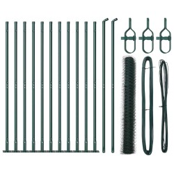 Ensemble de Clôture Lot de 2 Vert forêt Acier 25 x 1 m Durable 