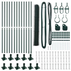 Ensemble de Clôture Lot de 2 Vert forêt Acier 25 x 1 m Durable 