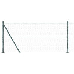 Ensemble de Clôture Lot de 2 Vert forêt Acier 25 x 1 m Durable 