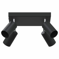 Projecteur de Plafond 4 Voies Réglable Noir GU10 