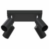 Projecteur de Plafond 4 Voies Réglable Noir GU10 