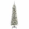 Sapin de Noël mince Blanc 210 cm PVC 