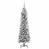 Sapin de Noël mince Blanc 210 cm PVC 