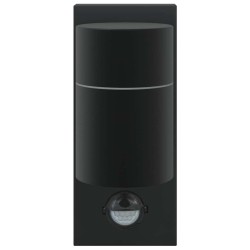 Applique Murale avec Détecteur de Mouvement Noir Acier Inoxydable IP44 