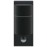 Applique Murale avec Détecteur de Mouvement Noir Acier Inoxydable IP44 