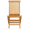 Chaises de jardin et coussins crème lot de 2 Bois teck massif 