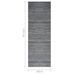 Tapis d'extérieur ARAKIL anthracite 80 x 250 cm PP 