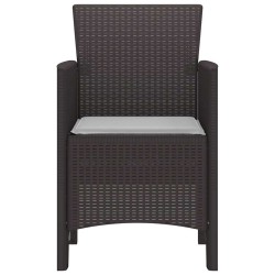 Chaises de Jardin 4 pcs Marron 53 x 49 x 85 cm Plastique 