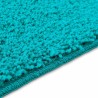 Tapis de bain rectangulaire turquoise 70x120 cm en polypropylène antidérapant 