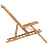 Chaises de plage pliantes lot de 2 beige tissu et bois massif 