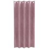 Rideaux opaques avec œillets 2 pcs en velours rose foncé 