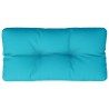 Coussin de palette turquoise 80x40x12 cm tissu 