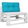 Coussin de palette turquoise 80x40x12 cm tissu 