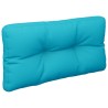 Coussin de palette turquoise 80x40x12 cm tissu 