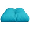 Coussin de palette turquoise 80x40x12 cm tissu 