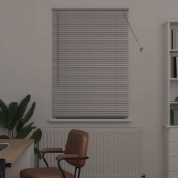 Store de Fenêtre avec des rideaux Argenté 80 x 130 cm Aluminium 