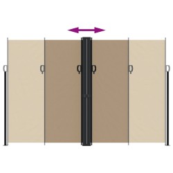 Auvent latéral rétractable taupe 220x600 cm 