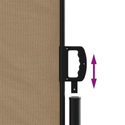 Auvent latéral rétractable taupe 220x600 cm 