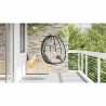 Panier de chaise œuf suspendue sans support taupe en rattan synthétique. 
