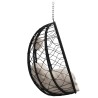 Panier de chaise œuf suspendue sans support taupe en rattan synthétique. 