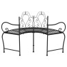 Banc tour d'arbre 150 cm Noir Acier 