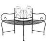 Banc tour d'arbre 150 cm Noir Acier 