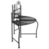 Banc tour d'arbre 150 cm Noir Acier 