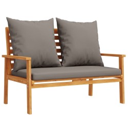Canapé de jardin 120 cm avec coussin bois d'acacia massif 