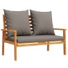 Canapé de jardin 120 cm avec coussin bois d'acacia massif 