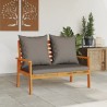 Canapé de jardin 120 cm avec coussin bois d'acacia massif 