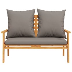 Canapé de jardin 120 cm avec coussin bois d'acacia massif 