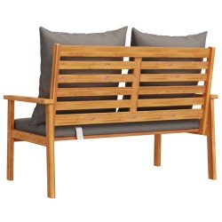 Canapé de jardin 120 cm avec coussin bois d'acacia massif 