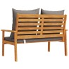Canapé de jardin 120 cm avec coussin bois d'acacia massif 