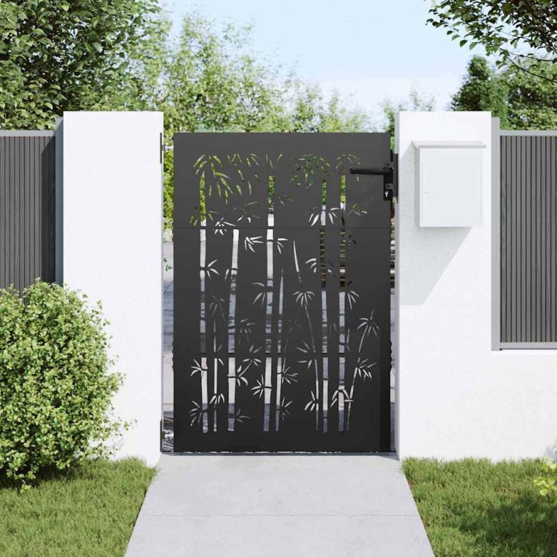 Porte de Jardin Autre Noir 105 x 150 cm Acier peint par poudre 