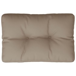 Coussin de palette taupe 50x40x12 cm tissu 