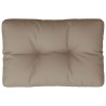 Coussin de palette taupe 50x40x12 cm tissu 