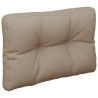 Coussin de palette taupe 50x40x12 cm tissu 