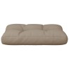 Coussin de palette taupe 50x40x12 cm tissu 