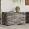 Armoire de rangement jardin gris 110x55x60,5 cm résine tressée 